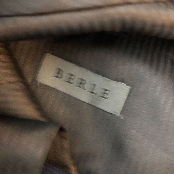 Berle Mens Navy Plaid Dress Pants 33R 33x35 - Picture 3 of 4